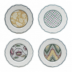Dominote Canape Plates Assorted 6 1/2" Dia, Set of 4