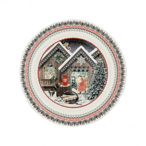 Christmas Collection Dessert Plate Chalet 8 3/4" Dia