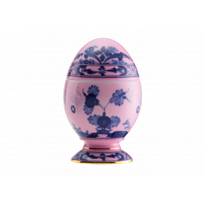 Oriente Italiano Azalea Oggetti Egg With Cover 5 1/4 in