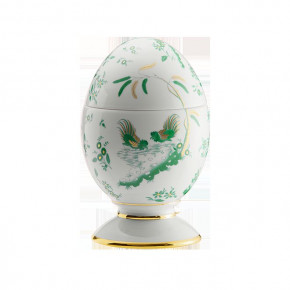 Oro Di Doccia Giada Oggetti Egg With Cover 8 1/4 in