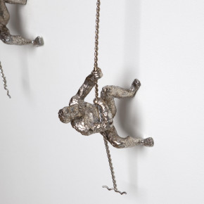 Climbing Man Wall Mounted Thai Silver L