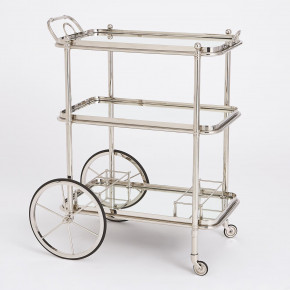 English Bar Cart and Tea Trolley Nickel