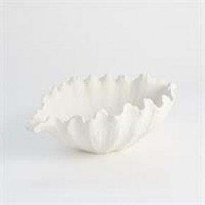 Organic Wave Oval Bowl White Small