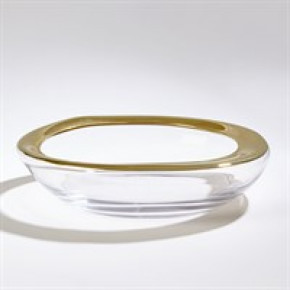 Organic Formed Bowl Gold Rim