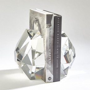 S/2 Crystal Bookends Clear (Set of 2 )