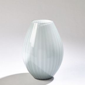 Cased Glass Stripe Vase Blue Small
