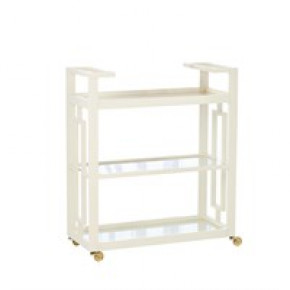 Grid Block Bar Cart White