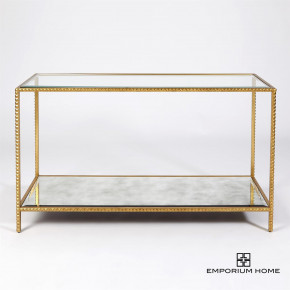 Stud Console Table Gold Leaf