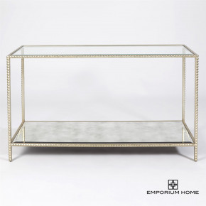 Stud Console Table Silver Leaf