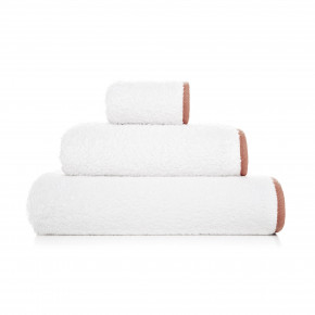 Portobello White/Terracotta Bath Towels