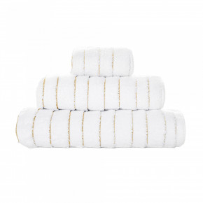 Taormina White/Gold Bath Towels