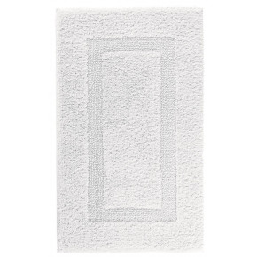 Classic Reversible Combed Cotton Bath Rugs White