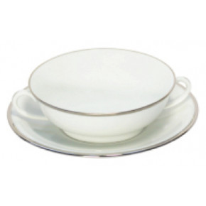 Orsay White/Platinum Soup Cup & Saucer 16 Cm 15 Cl
