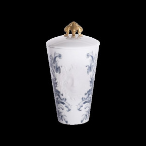 Stanislas Blue Grey Medium Vase With Lid Gold