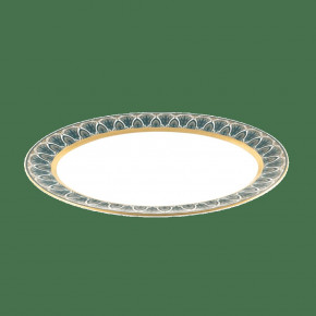 Reves Du Nil Green/Gold Oval Dish 40 Cm X 31.5 Cm