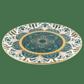 Reves Du Nil Green/Gold Tart Platter Diam Ext: 31.5 Cm, Diam Int: 26.5 Cm