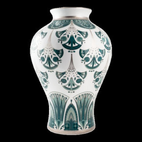 Reves Du Nil Green/Platinum Prestige Vase