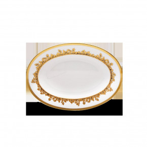 Feuille D'Or White/Gold Pickle Dish 23 Cm (Special Order)