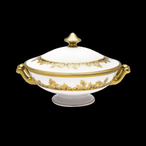 Feuille D'Or White/Gold Covered Vegetable Dish 80 Cl (Special Order)