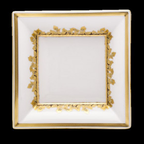 Feuille D'Or White/Gold Large Tray 30 Cm (Special Order)