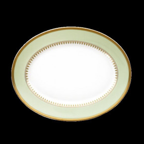 Oasis Green/Gold Oval Dish (Special Order)