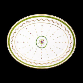 Vieux Paris Vert Green Oval Dish  (Special Order)