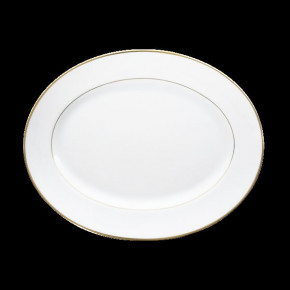 Orsay White/Gold Oval Dish