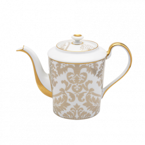Damasse White/Gold Teapot