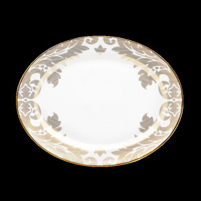 Ritz Damasse White/Gold Oval Dish