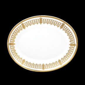 Saint Honore White/Gold Oval Dish (Special Order)