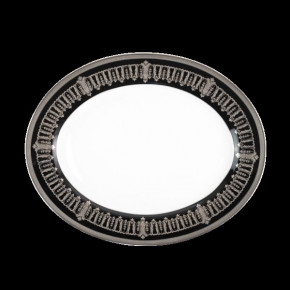 Saint Honore Black/Platinum Oval Dish (Special Order)