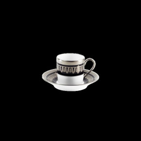 Saint Honore Black/Platinum Coffee Cup & Saucer (Special Order)