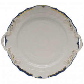 Princess Victoria Blue Chop Plate With Handles 12 in D