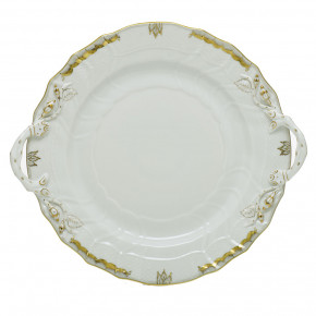 Princess Victoria Gray Chop Plate With Handles 12 in D