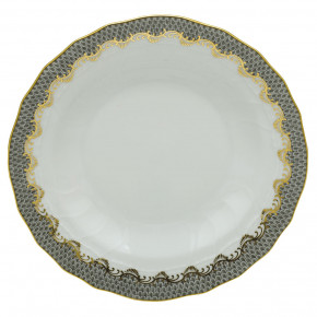 Fish Scale Gray Rim Soup Plate 8 in D