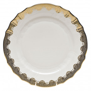 Fish Scale Gold Dinner Plate 10.5 in D