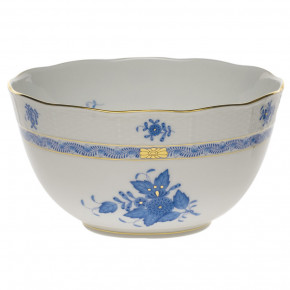 Chinese Bouquet Blue Round Bowl 3.5 Pt 7.5 in D