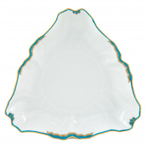 Princess Victoria Turquoise Triangle Dish 9.5 in L