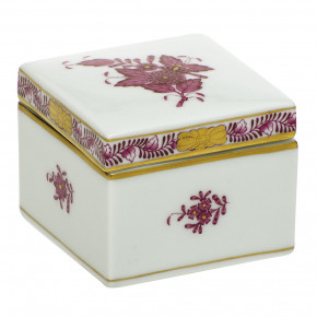 Chinese Bouquet Raspberry Square Box 2.25 in L X 2.25 in W X 2 in H