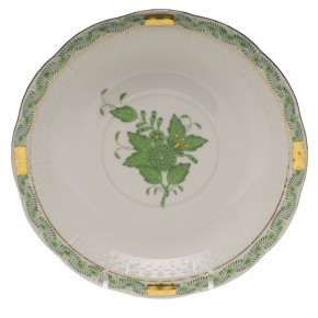 Chinese Bouquet Green Cream Soup Stand 7.25 in D