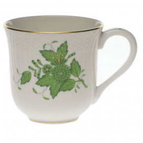 Chinese Bouquet Green Mug 10 Oz 3.5 in H