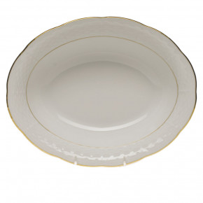 Golden Edge Oval Vegetable Dish 10 in L X 8 in W