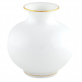 Golden Edge Round Vase 4.5 in H X 4.5 in D