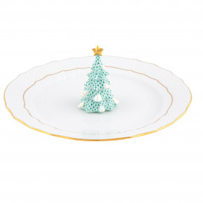 Holiday Sweets Plate Multicolor 4.25 in H X 11 in D