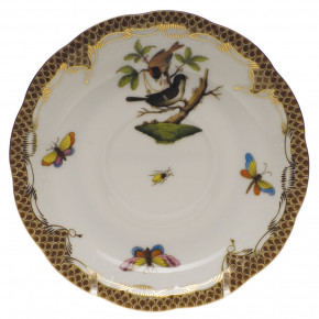 Rothschild Bird Motif 04 Multicolor Tea Saucer 6 in D