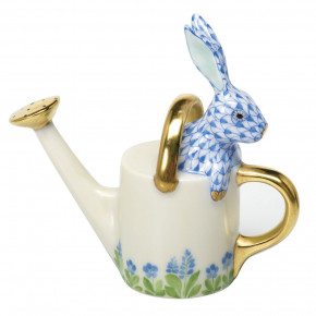 Watering Can Bunny Blue 3 in L X 3 in H