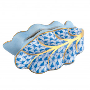 Leaf Place Card Holder Blue 2.5 in L X 1.25 in W X 1 in H