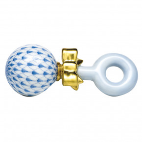 Baby Rattle Blue 4 in L X 1.25 in H