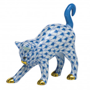 Arched Cat Blue 2.25 in L X 2.25 in H