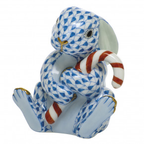 Candy Cane Bunny Blue 2.5 in L X 2.75 in H
